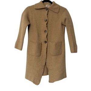 Talbots 100% alpaca sweater coat long coatigan duster jacket